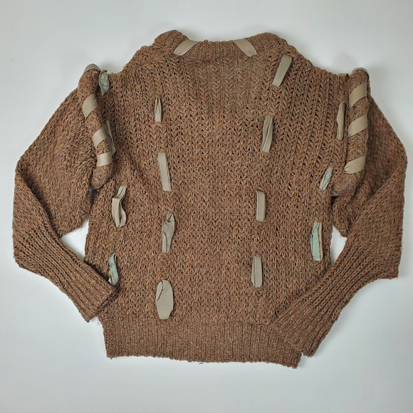 Vintage Mary Farrin browb chunky knit sweater - Picture 6 of 12